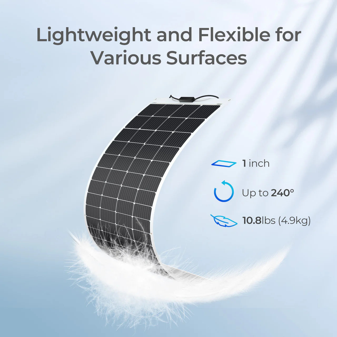 Flexible 200W 12V Monocrystalline Solar Panel
